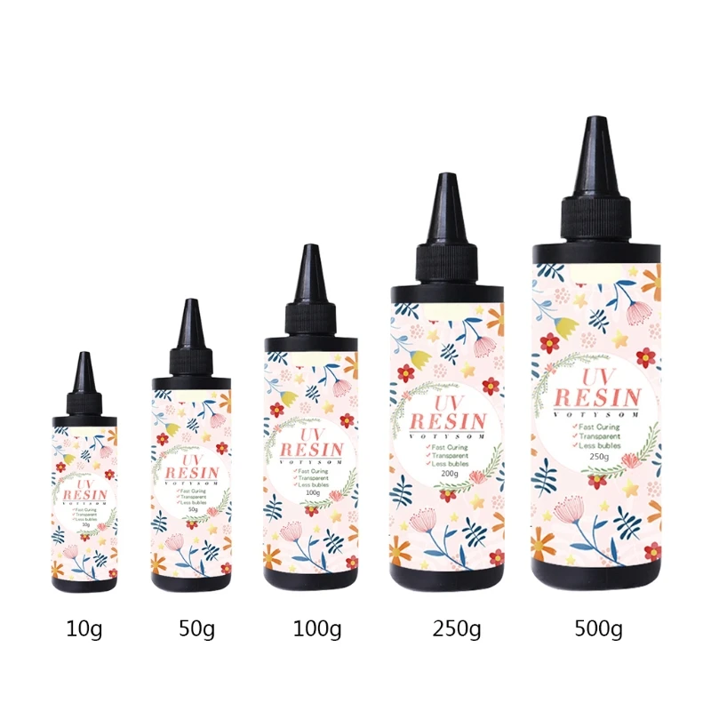 

10g 50g 100g 200g 250g UV Resin Crystal Clear Glue Transparent Ultraviolet Curing Epoxy Glue for DIY Crafts Jewelry