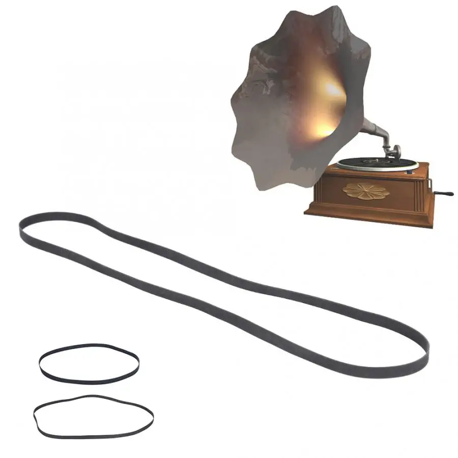 Черный резиновый ремень для проигрывателя с хорошей эластичностью