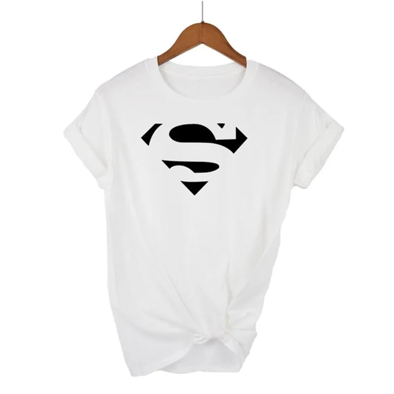 Летняя футболка с суперменом из серии kawaii женские модные брендовые облегающие