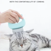 cat comb hair remover brush dog grooming tools dog pet massage comb cute handle brush remove loose hairs pet cat supplies