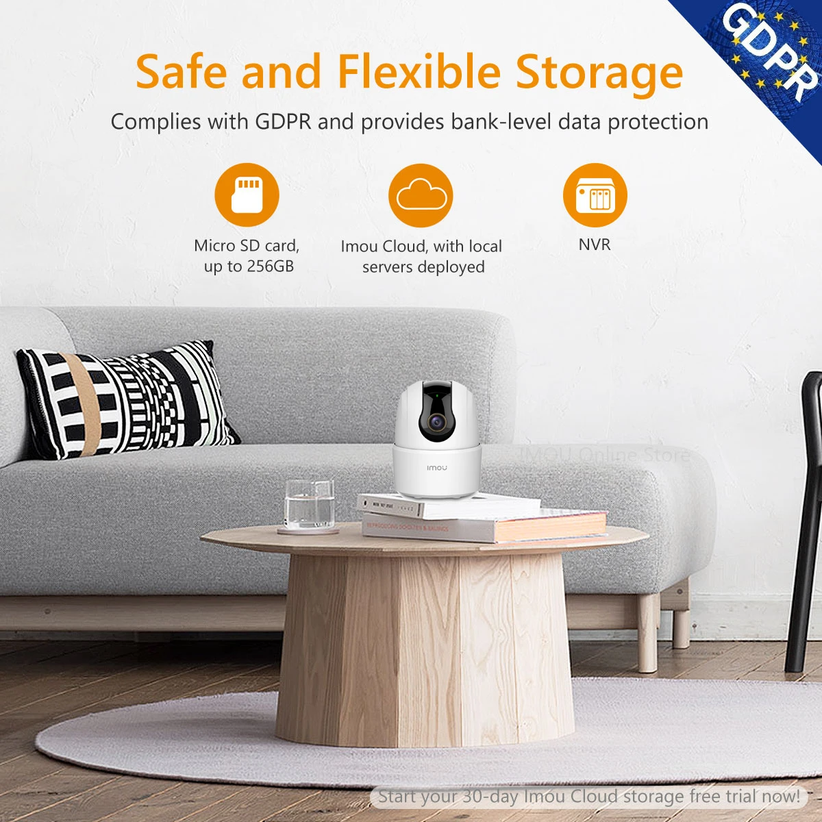 Dahua 4MP Wi Fi камера 360 ° покрытие Встроенная сирена умный режим отслеживания