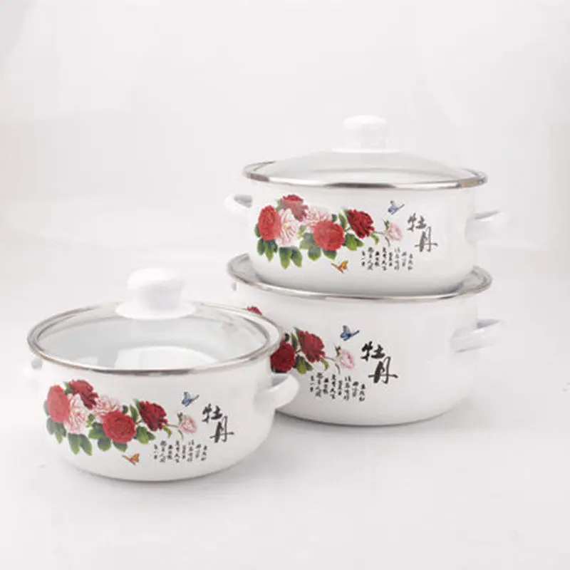 Эмалированный горшок для молока эмалированная миска детского питания кастрюля