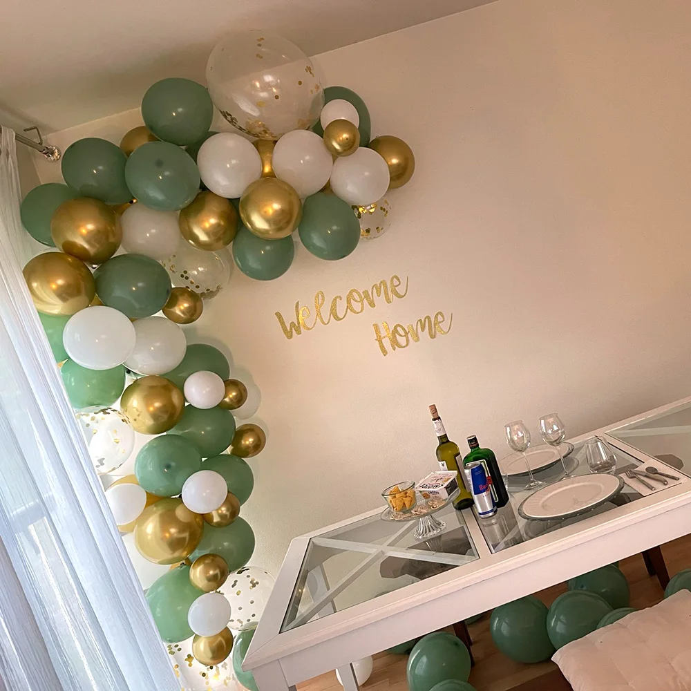 Kit de guirnalda de arco de Globo Verde para decoraci&oacute;n de boda, fiesta de cumplea&ntilde;os, aniversario, d&iacute;a de amor, pasta de frijol de Color Retro, 119 Uds.-3