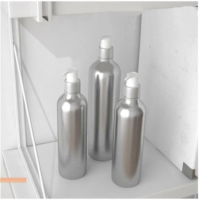 250 мл алюминиевая металлическая бутылка Серебряный ошейник насос для лосьон