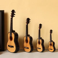 mini classical guitar miniature model wooden mini musical instrument model table decoration ornament with case bracket stand