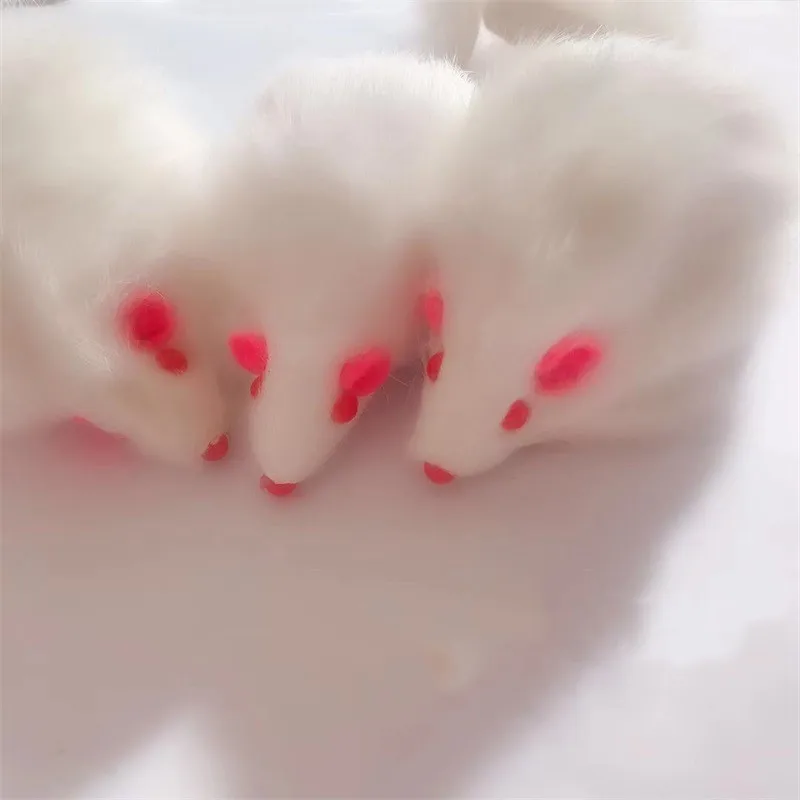 1 шт. 18 см игрушки для кошек, домашних животных, настоящий мех, кот, длинношерстный хвост, перья, мыши, мыши, кролика, кошки, собаки, игрушки