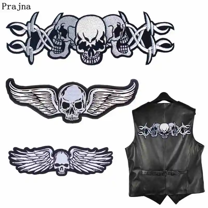 Prajna мотоциклетные байкерские нашивки вышитые железные для одежды Аппликации