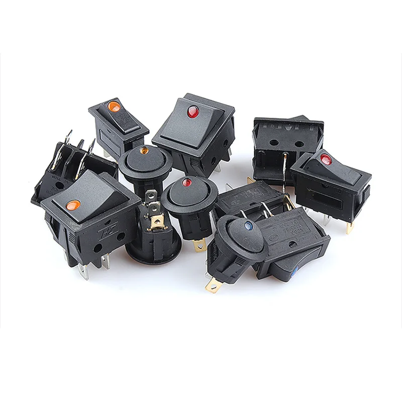 5 шт./Группа Вкл/Выкл 12 в круговой тумблер водонепроницаемый переключатель