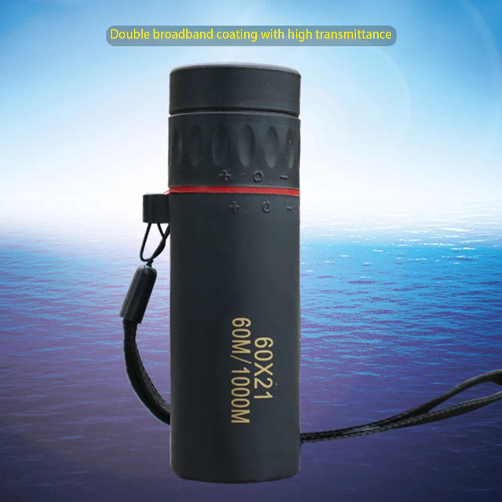 60x21 BAK4 Zoom Monocular Binoculars with Wrist Strap Mini Portable Telescope Optics Scope for Outdoor Camping Hunting | Инструменты