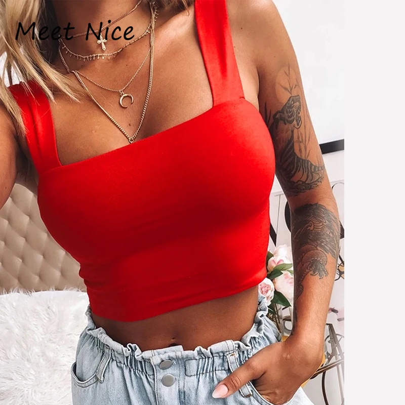 Женский укороченный Топ без бретелек красно оранжевый топ с глубоким вырезом и
