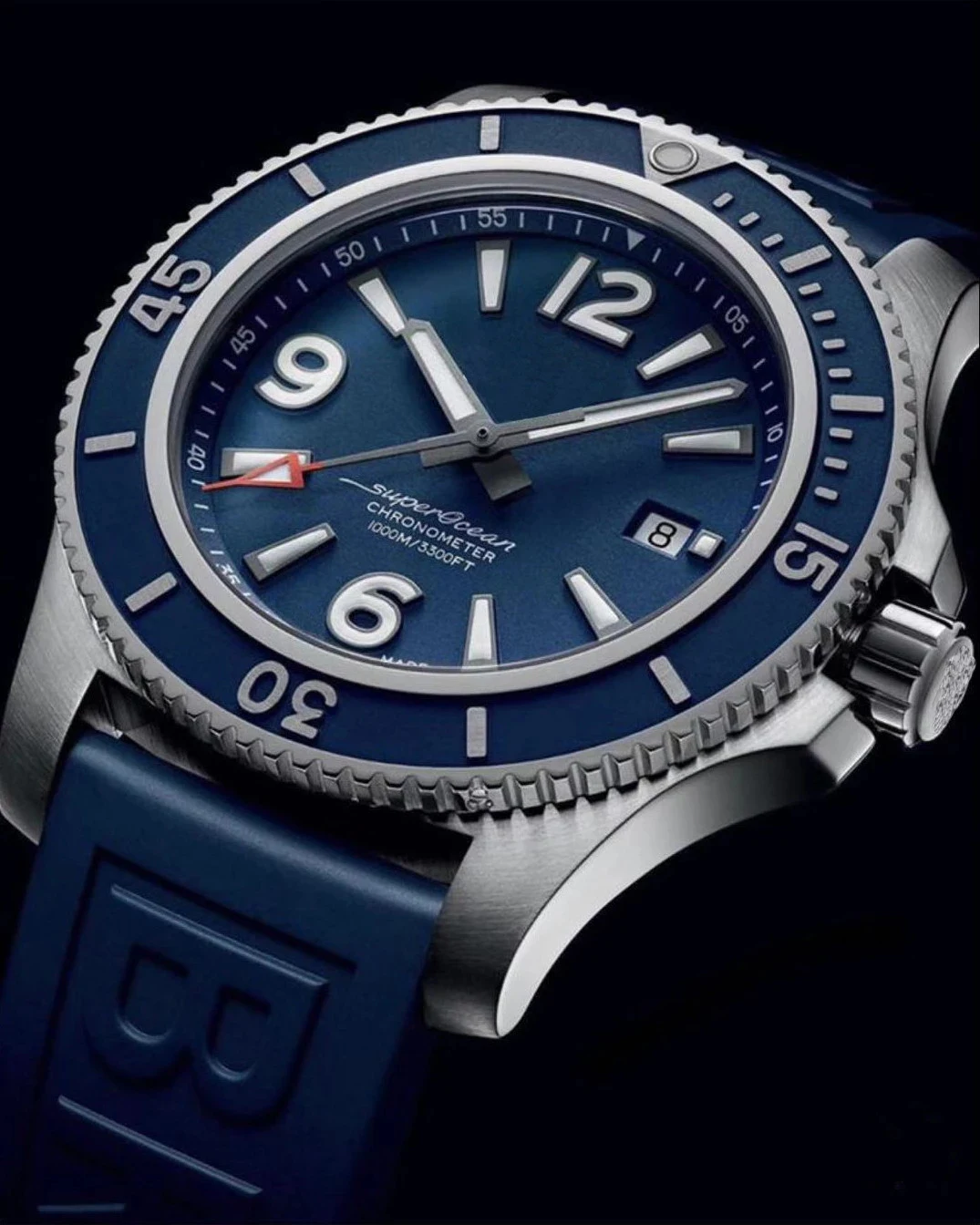 

New Blue Rubber 2813 Automatic Mechanical Men Watch Stainless Steel Ceramic Bezel Sport Watches Sapphire