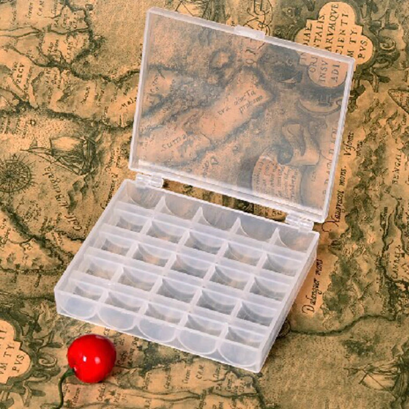 

Wholesale Transparent 25 Grid Storage Box Organizer Box Plastic Beads Case Holder Container Screw Boxes Pill toring For Jew Q3G1