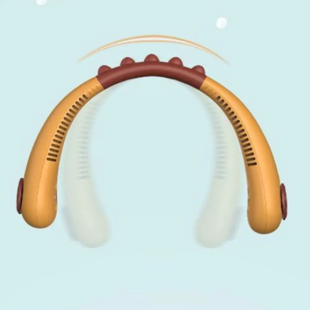 

New Children'S Hanging Neck Fan Leafless Lazy Fan Rechargeable Leafless Portable Fan Usb Sports Air-Cooled Cooling Mini X6N9