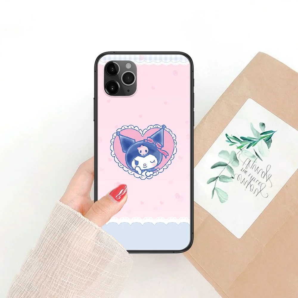 

Cartoon Kuromis Phone Case Cover Hull For iphone 5 5s se 2 6 6s 7 8 12 mini plus X XS XR 11 PRO MAX black fashion cell cover 3D