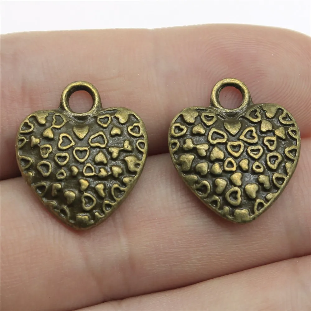 

10pcs Heart Pendant Charms DIY Jewelry Making Jewelry Finding 2 Colors Antique Silver Color Antique Bronze Color 20x17mm