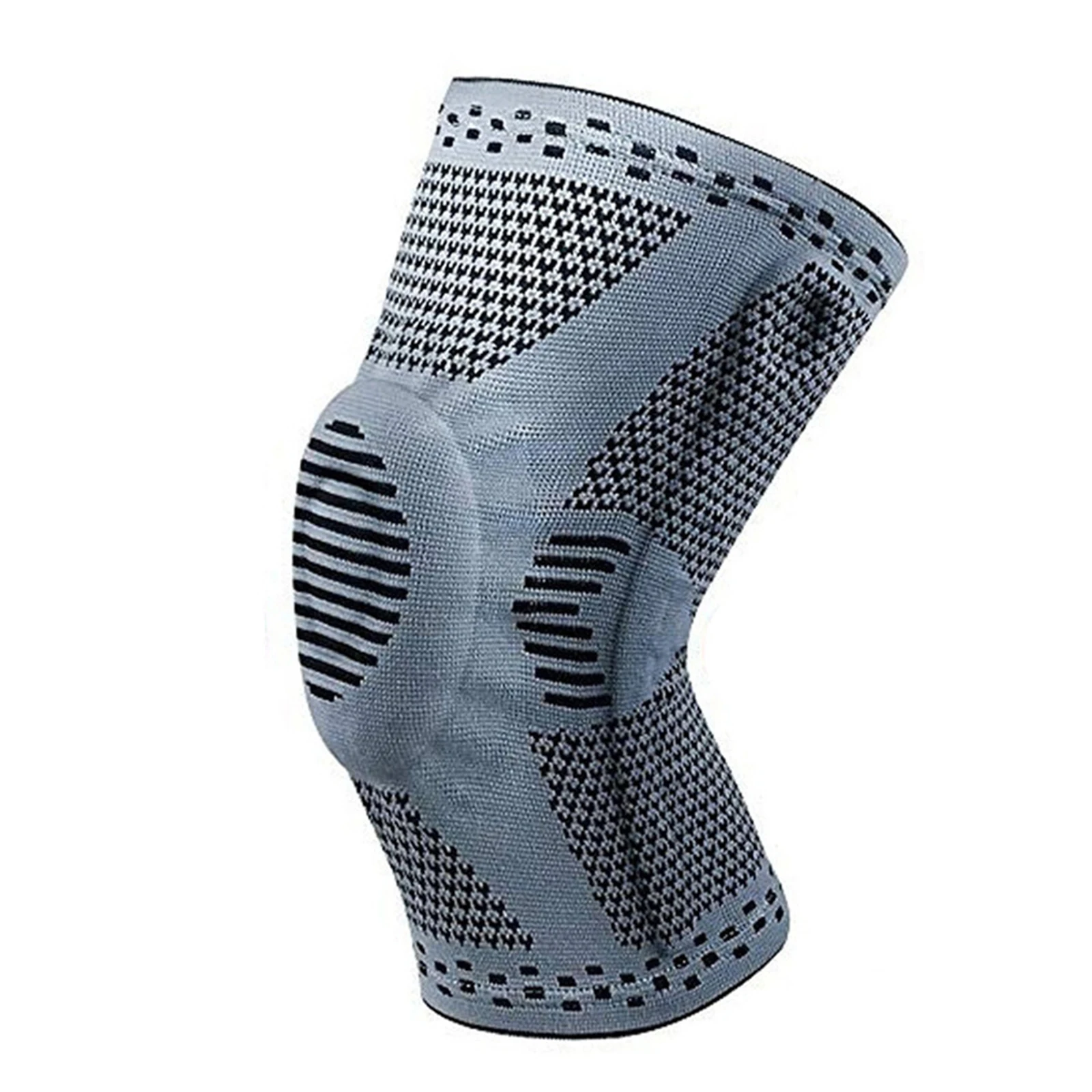 

Newly 1pcs Compression Knee Support Sports Knee Pad Silicone Knitted Outdoor Basketball Running Fitness Knee Protector 1