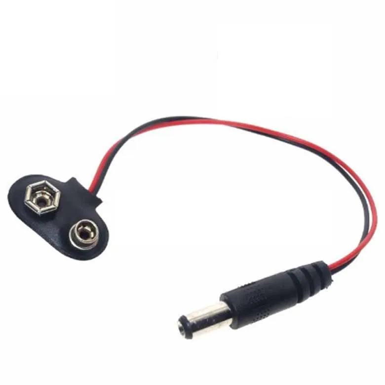 DC 9V батарея кнопка кабель питания Пряжка защелкивается разъем DC5.5 * 2 1 для Arduino |