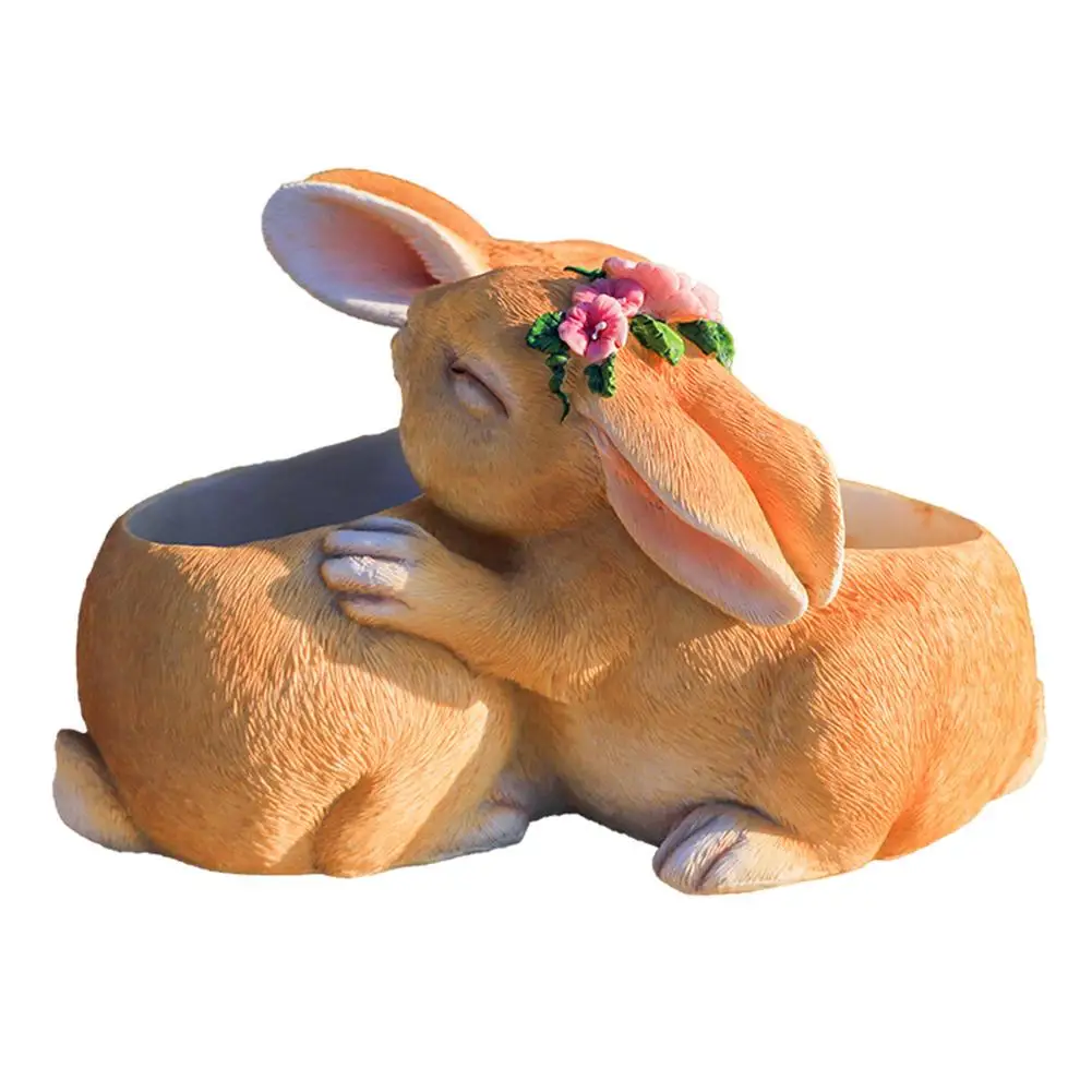 

Easter Rabbit Shaped Planter Bunny Planter Pot Flower Basket Vase Succulent Planters Planter For Outdoor Plants Garden Decor