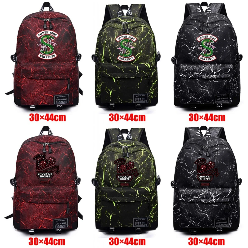 

Zip Backpack Riverdale Teenager Fabric Unisex Packsack Schoolbag High Quality Mochila Student Casual Travel Laptop Bag