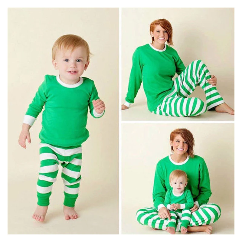 Пижамы из хлопка для всей семьи теплые пижамы с принтом мультфильмов мамы папы и