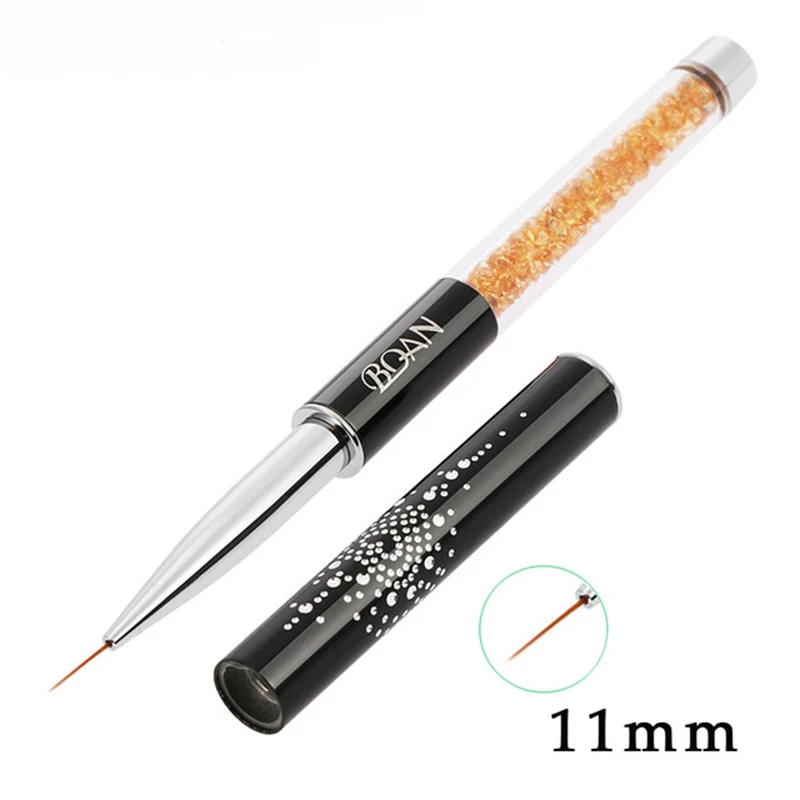 

BQAN 7/9/11mm Nail Brush Crystal Handle Drawing Brush Liner Brush Painting Pen Gel Polish Crystal Nail Art Manicure Tools