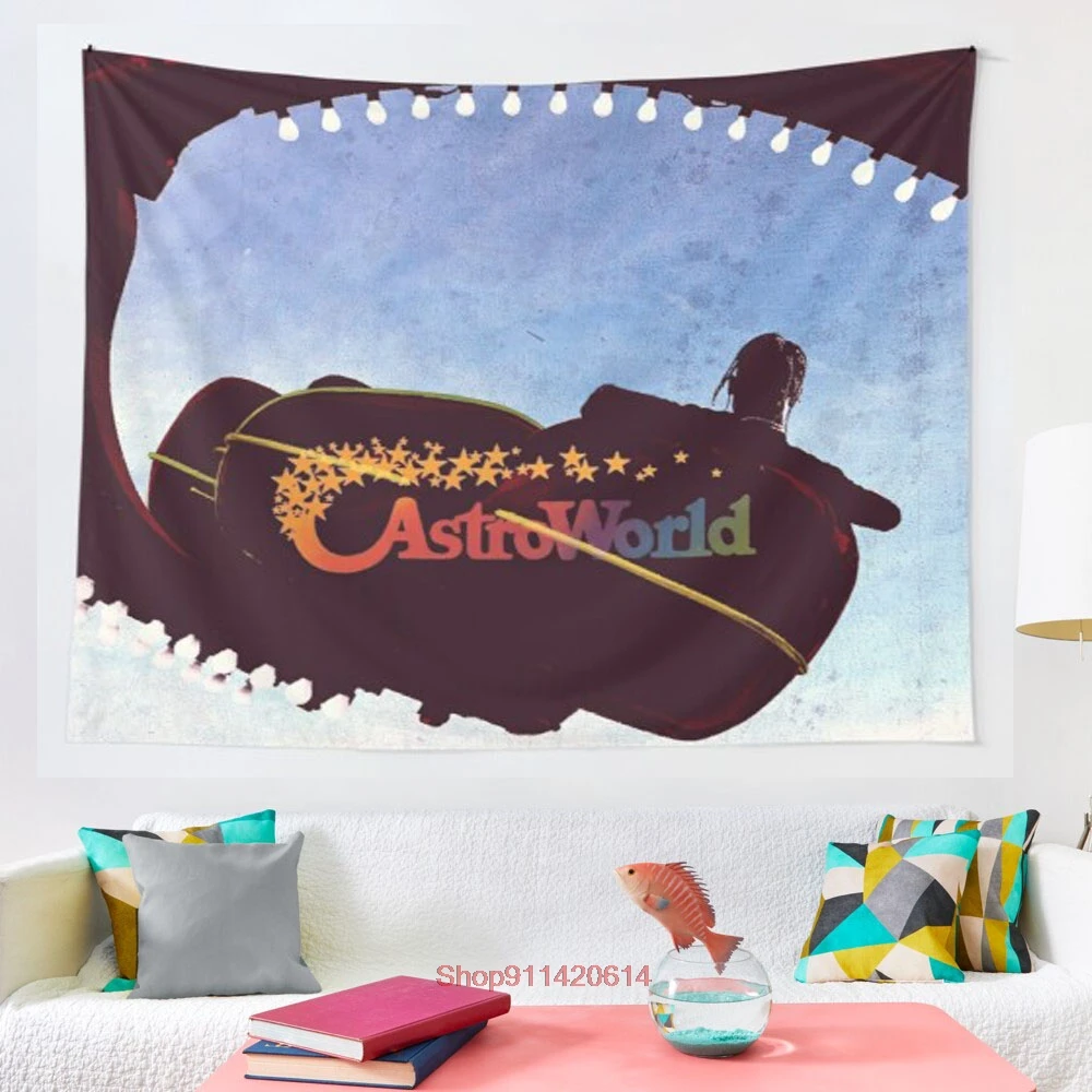 

Поздравления от Astroworld, Обложка веера, гобелен, искусство, настенные подвесные гобелены для гостиной, для дома и общежития Decor