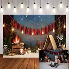 Mehofond Счастливого Рождества приключение фон для фотосъемки с изображением вспышка света палатка животных лесоруб Фотофон фон Настенный декор для студийной фотосъемки