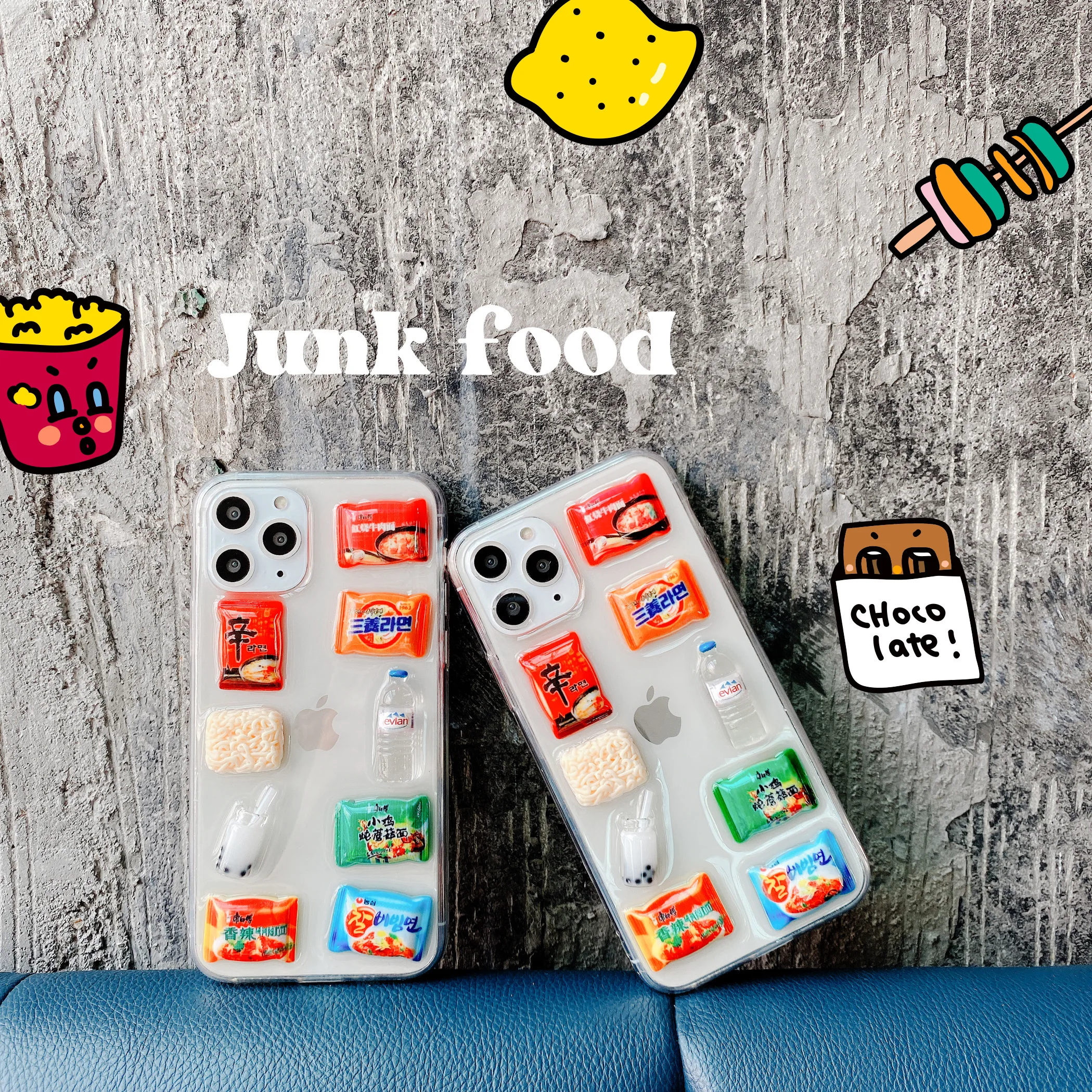 Новый Популярный чехол Ins для телефона с 3D изображением еды Iphone 7 мягкий