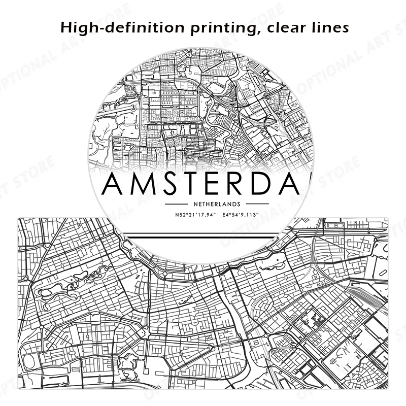 Скандинавская греческая карта украшение для гостиной холст плакат Современный