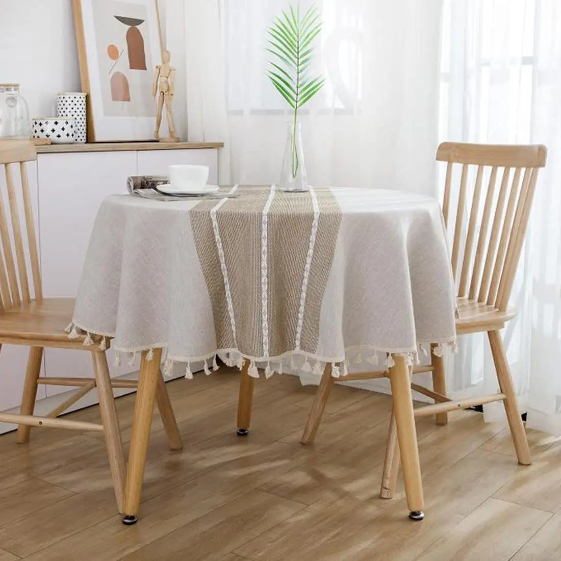 Waterproof Rectangle Tablecloth Burlap Embroidery - Linen Table Cloth Rustic Fabric Heavy Duty Runner Outdoor Tablecloths | Дом и сад