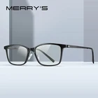 Мужские очки с защитой от синего светильник MERRYS, дизайнерские очки с защитой UV400 для компьютера, с алюминиевыми дужками, S2504FLG