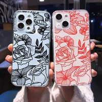 flower hollow three dimensional 3d lines phone case for iphone 13 12 11 pro max mini 6 6s 7 8 plus se2020 x xr xs shell coque