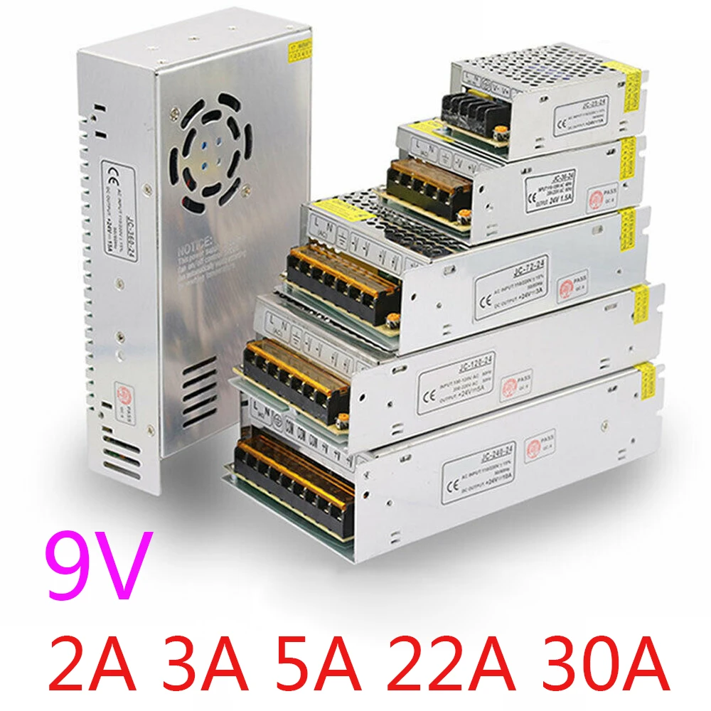 Импульсный источник питания 9 В постоянного тока лабораторный адаптер