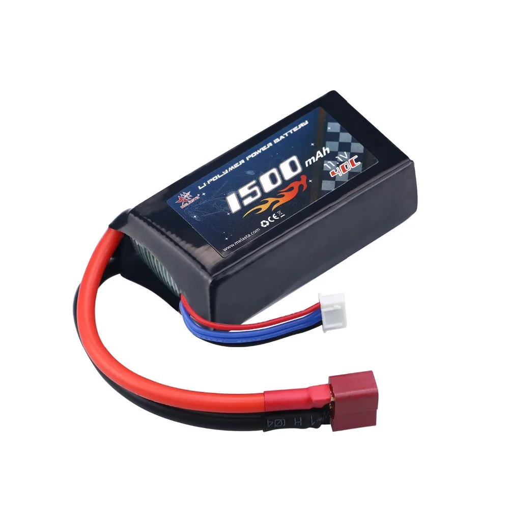 

11.1V 3S 1500mAh 40C Lipo 2pcs RC Battery Deans T Plug for RC Helicopter Airplane zv and Racing Car Truck boat