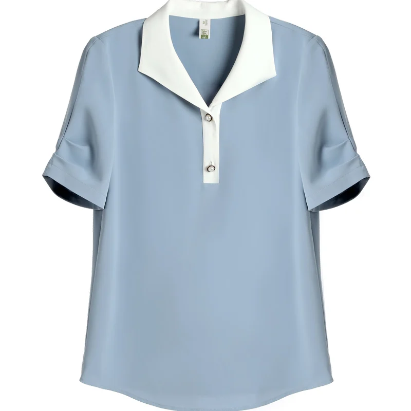 

Women's Shirt 2021 Summer New Design Sense Niche Short Sleeve Chiffon Shirt Loose plus Size Casual Top Korean Style