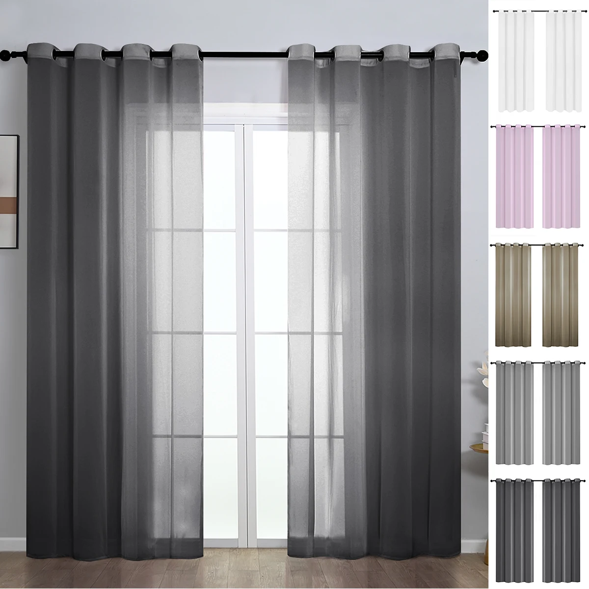 

Simplicity Striped Tulle Sheer Curtain Modern Window Treatment Voile Tulle Curtains For Living Room Bedroom Decor