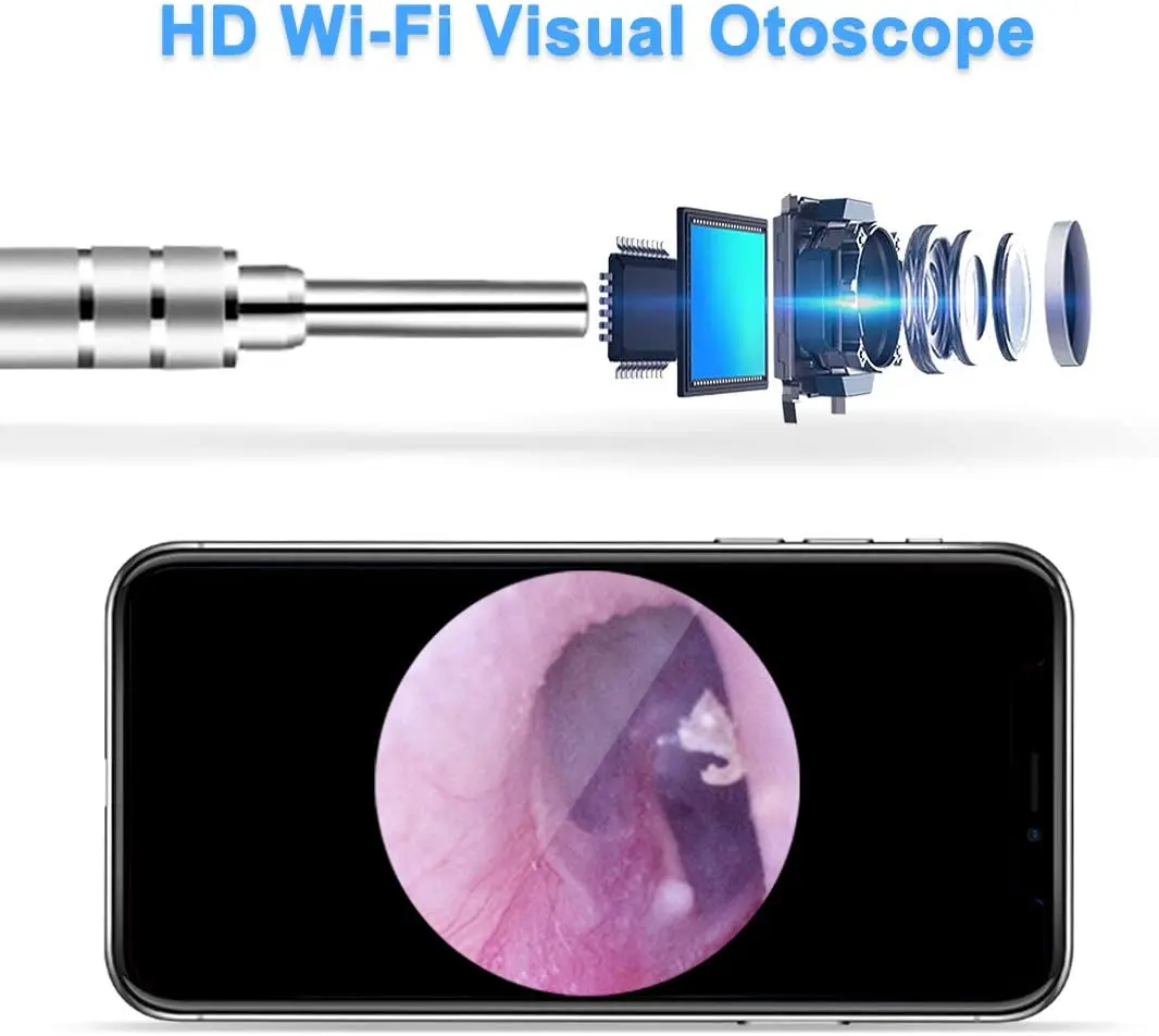 Отоскоп 3 IN Ear 9 мм HD 1080P эндоскоп для чистки ушей камера осмотра инструмент