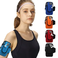 6 running armband bag arm bag mobile phone holder with adjustable strap earphone hole for sports jogging fitness gym accessory