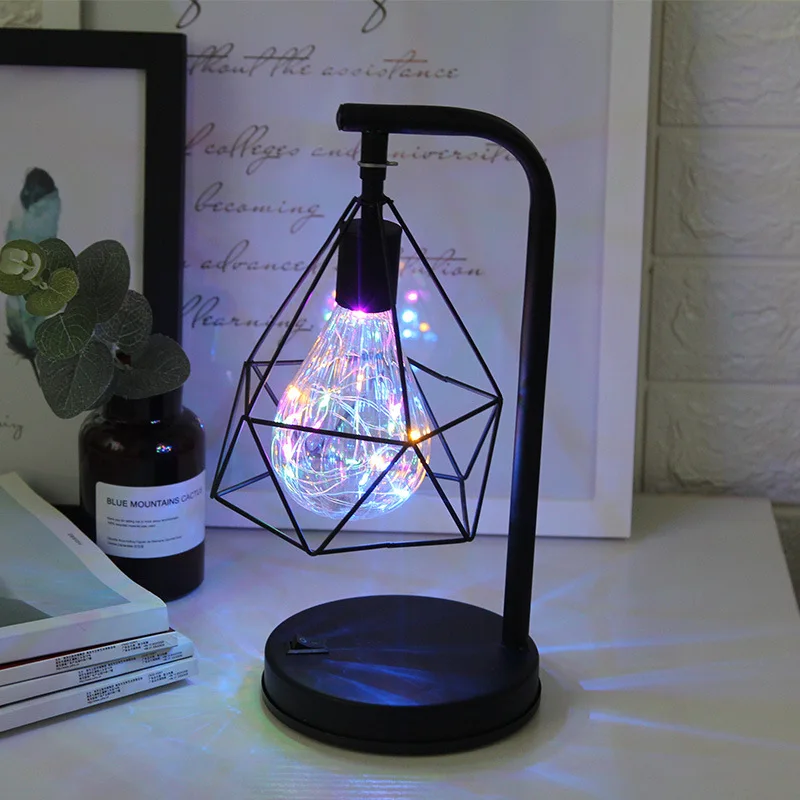 Американский креативный Ретро Медный прикроватный столик декоративная лампа из