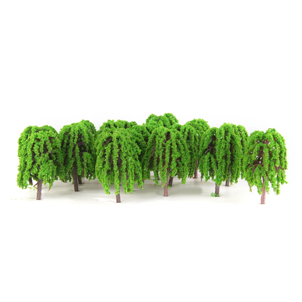 

25pcs Model Willow Trees Layout Train Railroad Diorama Landscape 1: