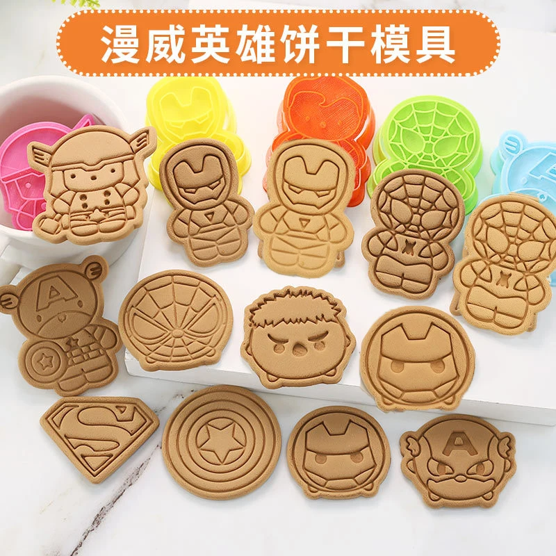 Disney Аниме фигурки Marvel Человек паук печенье пресс форма с изображением героев