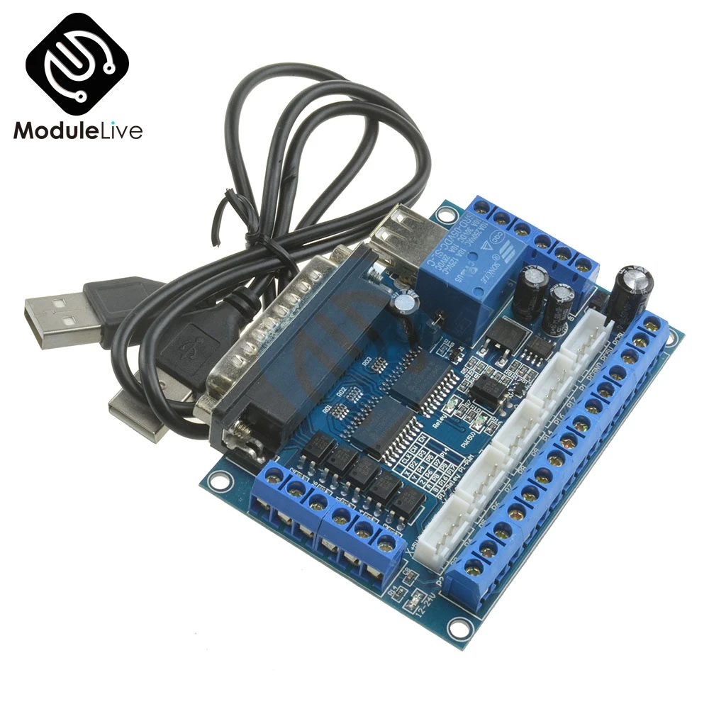 5-осевая плата с ЧПУ оптическим соединителем Драйвер шагового двигателя MACH3