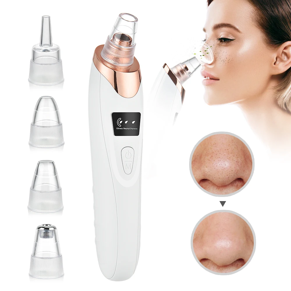 

Electric Vacuum Skin Scrubber Vibration Face Spatula Blackhead Remover USB Rechargeable Head Extractor Face Skin Care Tools