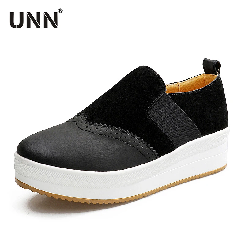 UNN 2020 женская обувь на плоской подошве кроссовки платформе слипоны из