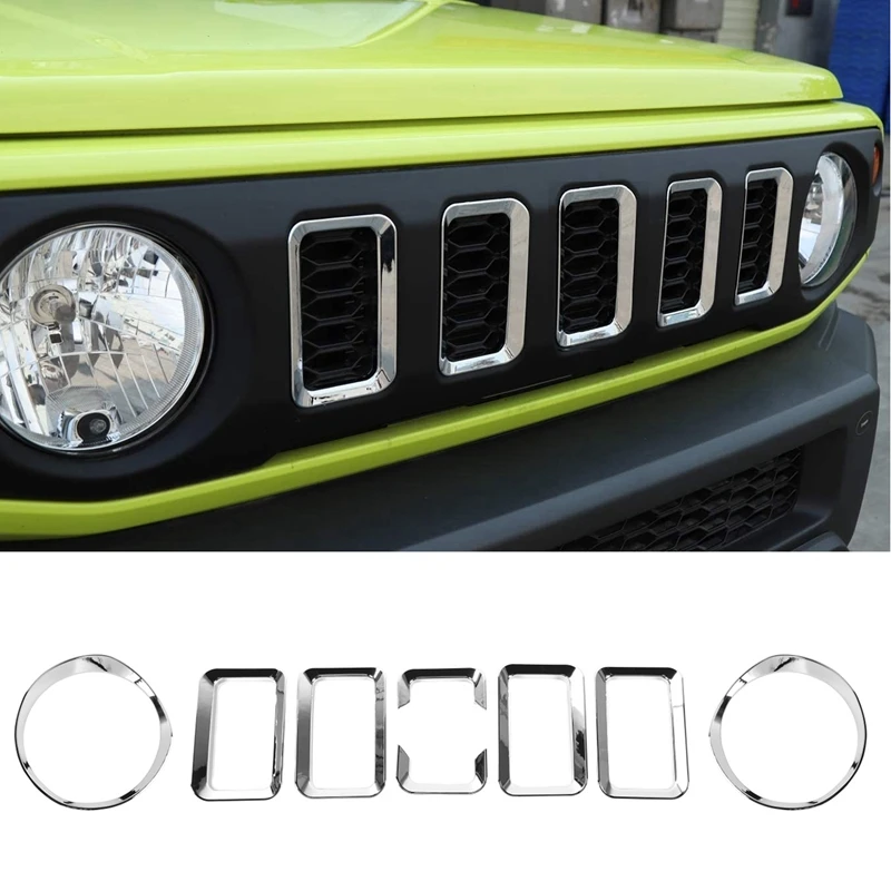Для Jimny Передняя Решетка Вставка + крышка фары Накладка для Suzuki 2019 2020 |