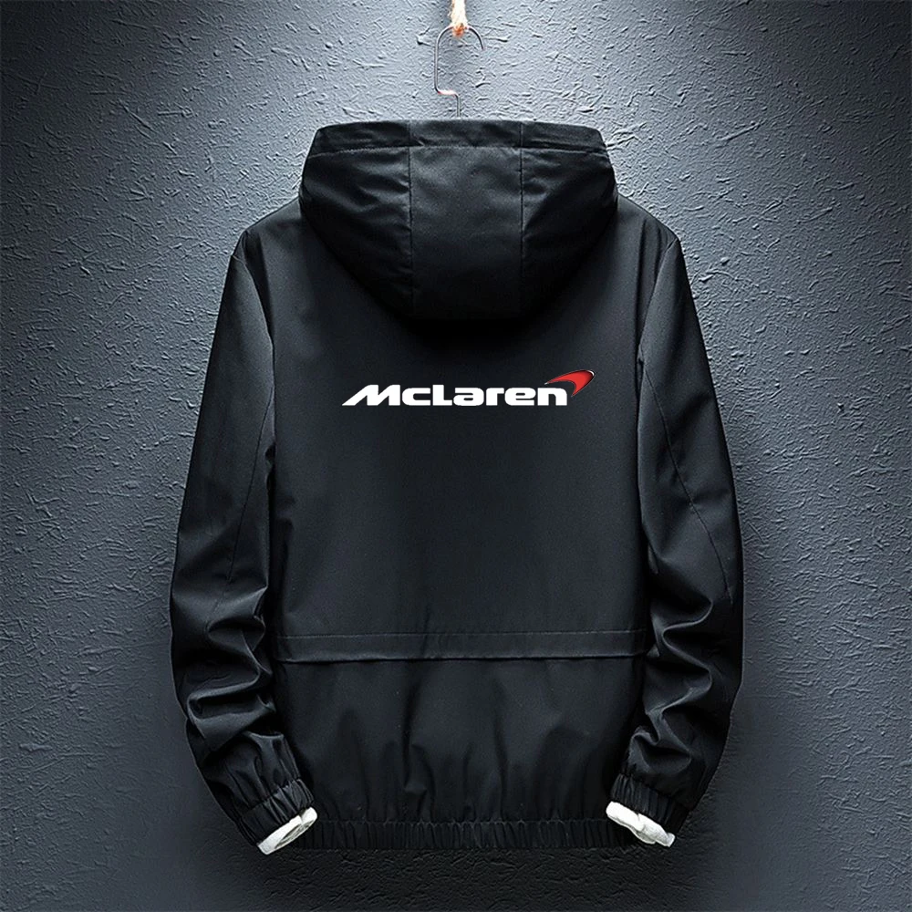 

McLaren New Classic Fashion Jacket Zipper Hoodies Splice Windbreaker Rainproof Man Coat Autumn Tops