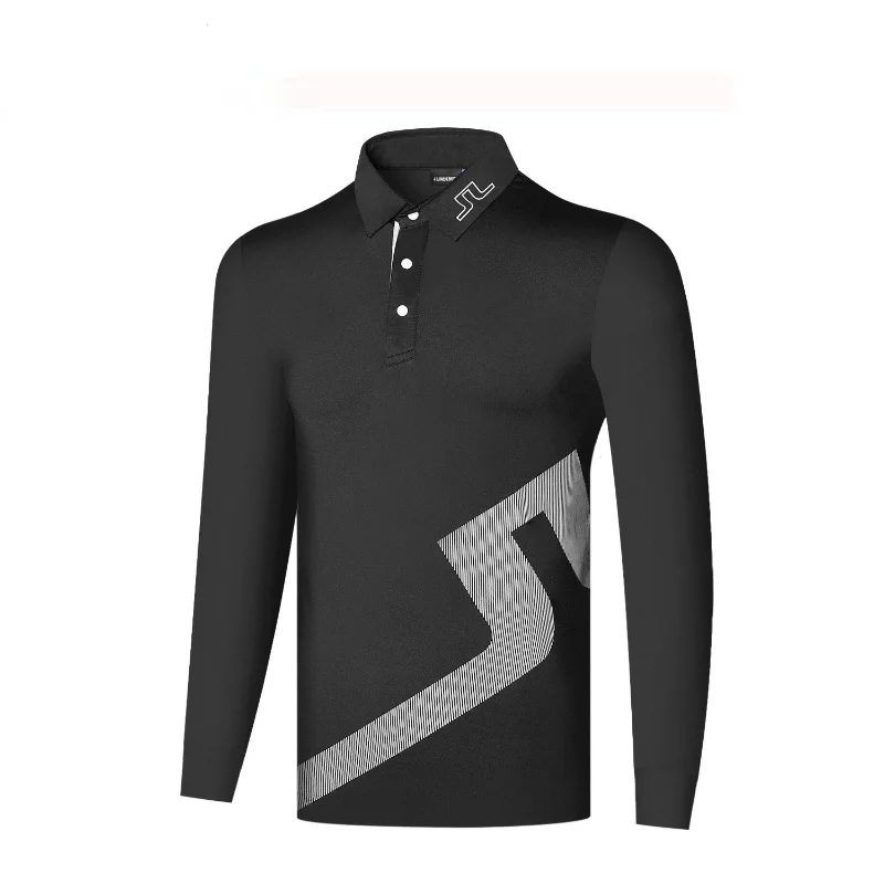 

Новая Осенняя мужская рубашка-поло JL для гольфа, спортивная одежда, мужская быстросохнущая рубашка из Джерси с длинным рукавом