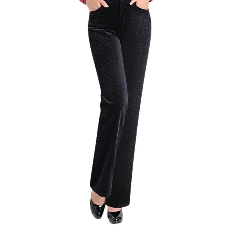 

Autumn Winter Mother Corduroy Trousers Female Casual High Waist Plus Size Corduroy Trousers Women Warm Long Harem Pants C418