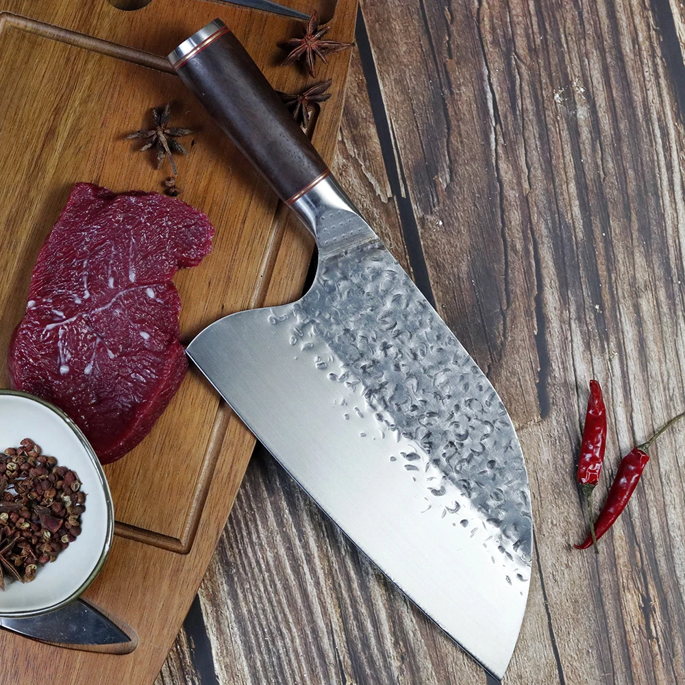 Кухонный нож шеф-повара китайский ручной Кованый острый антипригарный