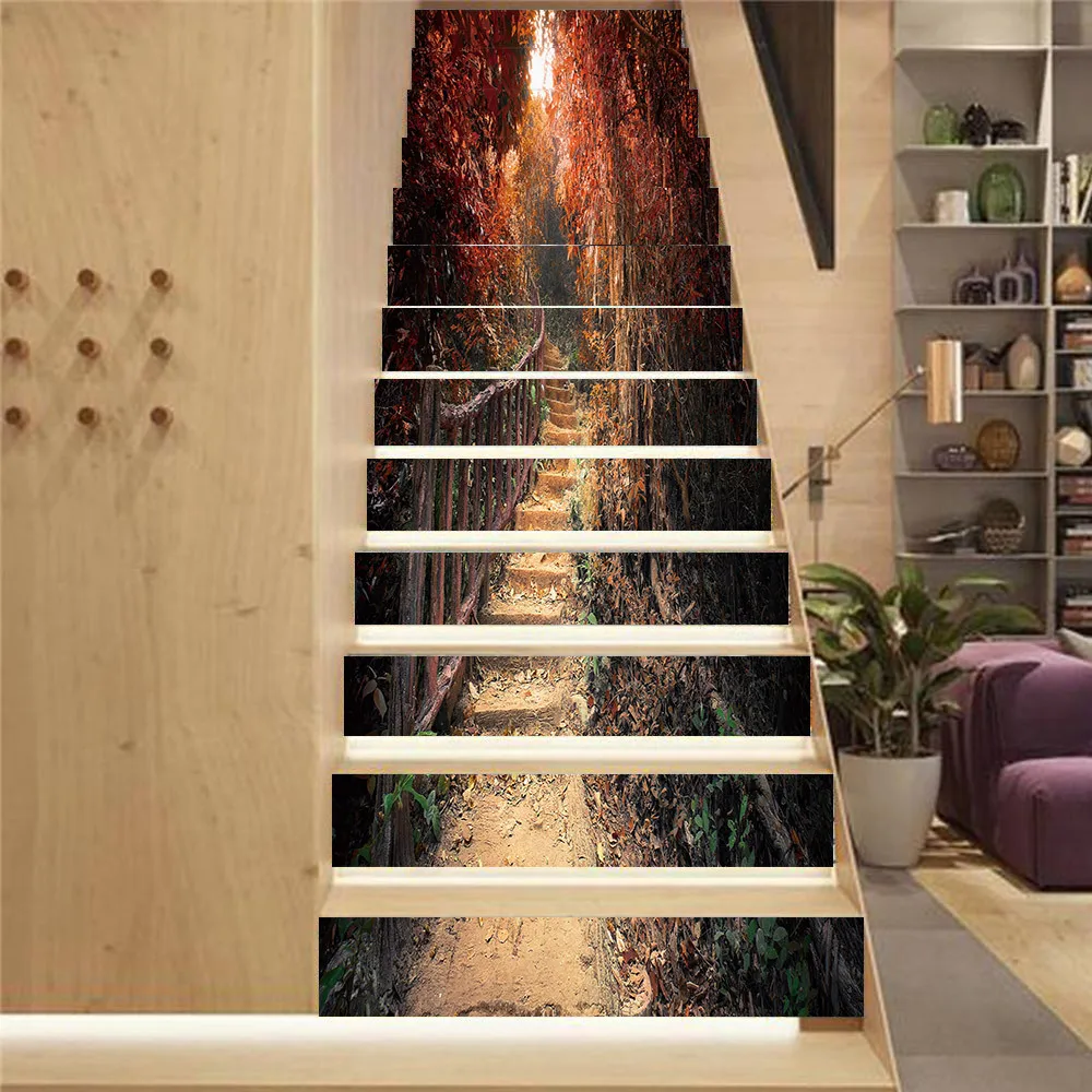 13 шт./компл. Hongye доска дорога 3D наклейки для лестницы украшение гостиной пвх
